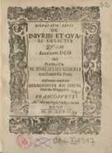 De iniuriis et quasi delictis, quam [...] Ioachimi Gobbii...