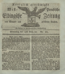 Elbingsche Zeitung, No. 21 Donnerstag, 14 März 1811