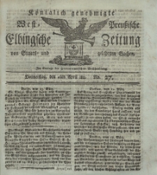Elbingsche Zeitung, No. 27 Donnerstag, 4 April 1811