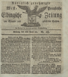 Elbingsche Zeitung, No. 28 Montag, 8 April 1811
