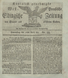 Elbingsche Zeitung, No. 33 Donnerstag, 25 April 1811