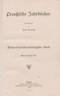 Preußische Jahrbücher, 1917, Bd 168.