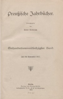 Preußische Jahrbücher, 1917, Bd 169.