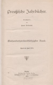 Preußische Jahrbücher, 1918, Bd 172.