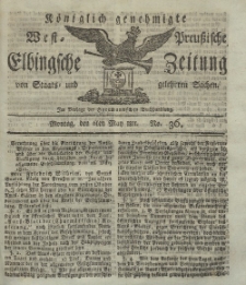 Elbingsche Zeitung, No. 36 Montag, 6 Mai 1811