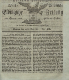 Elbingsche Zeitung, No. 40 Montag, 20 Mai 1811