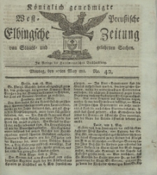 Elbingsche Zeitung, No. 42 Montag, 27 Mai 1811