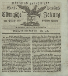 Elbingsche Zeitung, No. 42 Montag, 27 Mai 1811