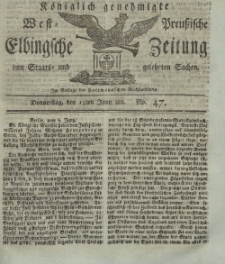 Elbingsche Zeitung, No. 47 Donnerstag, 13 Juni 1811