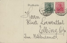 Postkarte: Herrn Kurt Loewenthal…- kartka pocztowa z życzeniami