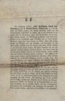 Die Heiligung durch den Glauben – ulotka