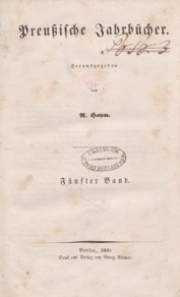 Preußische Jahrbücher, 1860, Bd 5.