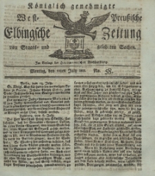 Elbingsche Zeitung, No. 58 Montag, 22 Juli 1811