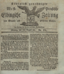 Elbingsche Zeitung, No. 62 Montag, 5 August 1811