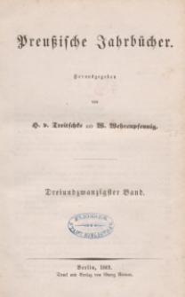 Preußische Jahrbücher, 1869, Bd 23.