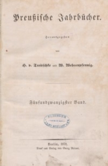 Preußische Jahrbücher, 1870, Bd 25.