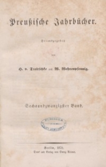 Preußische Jahrbücher, 1870, Bd 26.