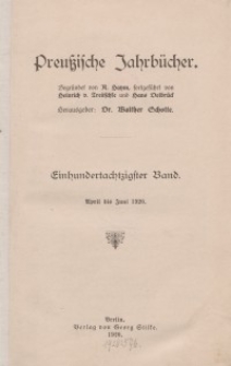 Preußische Jahrbücher, 1920, Bd 180.