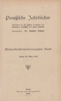 Preußische Jahrbücher, 1924, Bd 195/196.