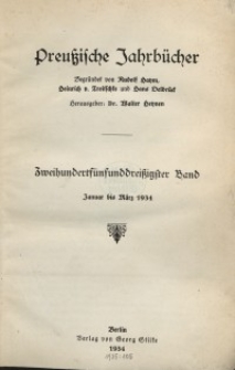 Preußische Jahrbücher, 1934, Bd 235/236.
