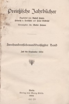 Preußische Jahrbücher, 1934, Bd 237/238.