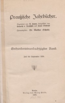 Preußische Jahrbücher, 1920, Bd 181/182.