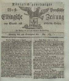 Elbingsche Zeitung, No. 72 Montag, 9 September 1811