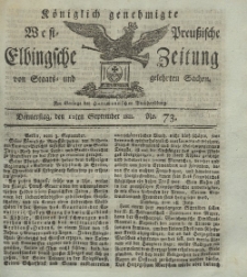 Elbingsche Zeitung, No. 73 Donnerstag, 12 September 1811