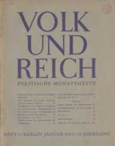Volk und Reich. Politische Monatshefte für das junge Deutschland, 1943, H. 1-12.