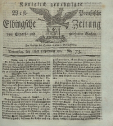 Elbingsche Zeitung, No. 75 Donnerstag, 19 September 1811