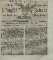 Elbingsche Zeitung, No. 76 Montag, 23 September 1811