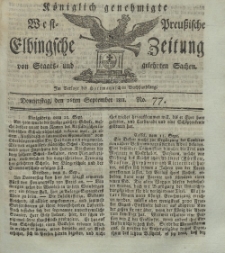 Elbingsche Zeitung, No. 77 Donnerstag, 26 September 1811