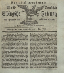Elbingsche Zeitung, No. 78 Montag, 30 September 1811