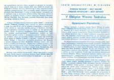 V Elbląska Wiosna Teatralna – ulotka