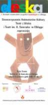 I Festiwal Amatorskich Zespołów Teatralnych „DESKA 2009” ”- ulotka z programem