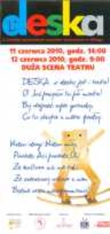 II Festiwal Amatorskich Zespołów Teatralnych „DESKA 2010”- ulotka z programem