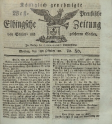 Elbingsche Zeitung, No. 80 Montag, 7 Oktober 1811