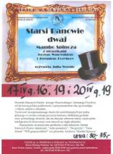 Starsi Panowie dwaj. Mambo Spinoza z piosenkami… - afisz teatralny