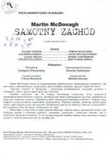 Samotny Zachód – afisz teatralny