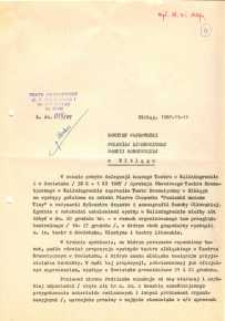 Teatr Dramatyczny w Elblągu – pismo do KW PZPR w Elblągu