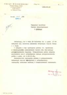 Wydział Kultury i Sztuki Urzędu Wojewódzkiego w Elblągu – pismo do Dyrektora Teatru Dramatycznego w Elblągu