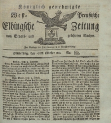 Elbingsche Zeitung, No. 83 Donnerstag, 17 Oktober 1811