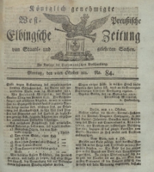 Elbingsche Zeitung, No. 84 Montag, 21 Oktober 1811