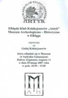 Giełda Kolekcjonerów – 18.02.2007 r.