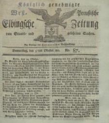 Elbingsche Zeitung, No. 87 Donnerstag, 31 Oktober 1811