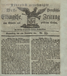 Elbingsche Zeitung, No. 89 Donnerstag, 7 November 1811