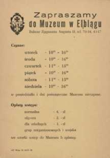 Muzeum w Elblągu – informacja o otwarciu