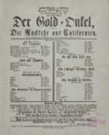 Der Gold-Onkel, oder: Die Rückkehr aus Californien (2.03. 1863 r.) - afisz