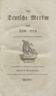 Der Deutsche Merkur, 1775, Nr. 4-8.