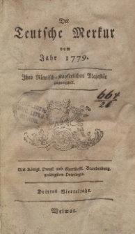 Der Deutsche Merkur, 1778, Nr. 7-9.